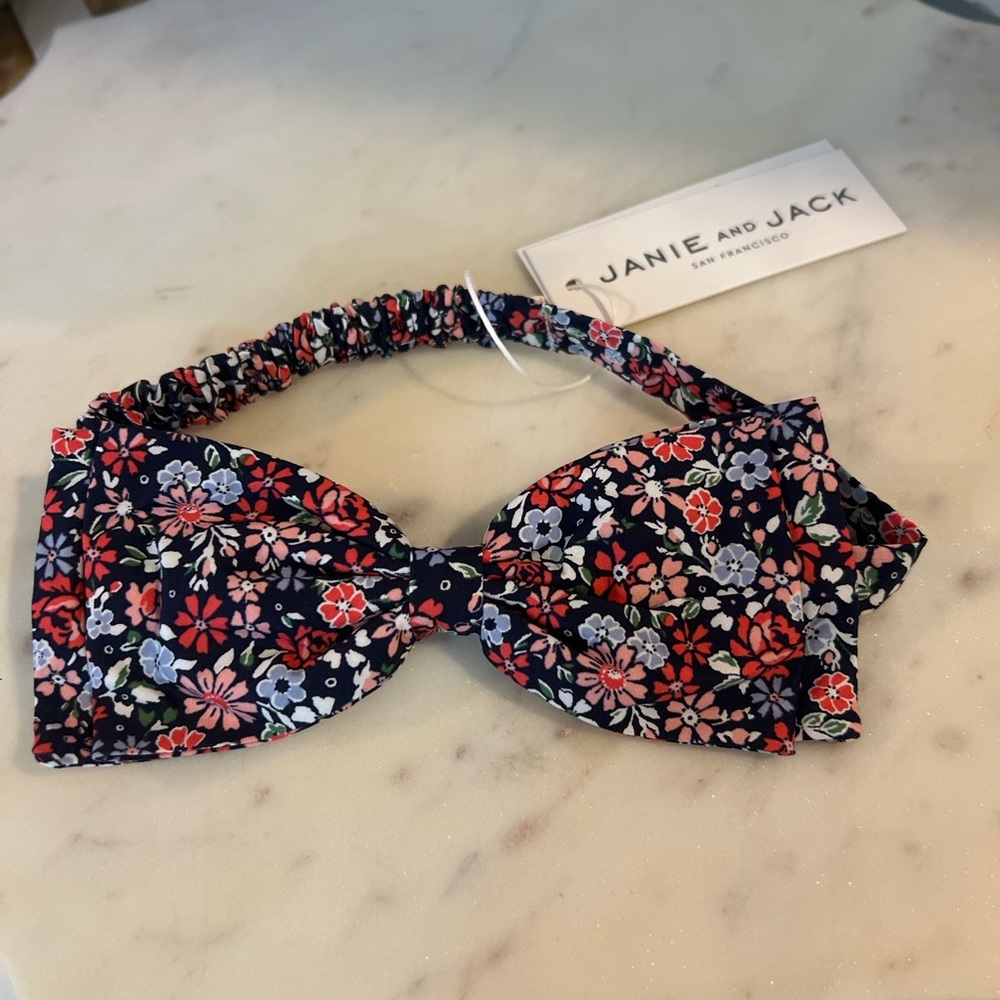 Janie and Jack Navy Floral Hairband